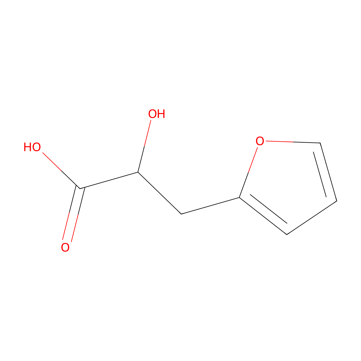 3-(Furan-2-yl)-2-hydroxypropanoic acid molecular structure, CAS 1181615-03-1