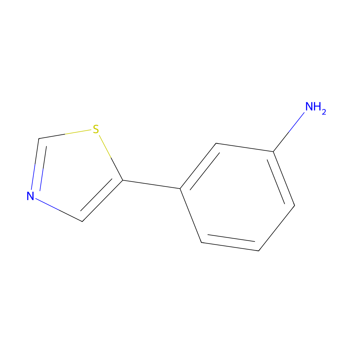 3-(5-Thiazolyl)aniline molecular structure, CAS 1181615-28-0