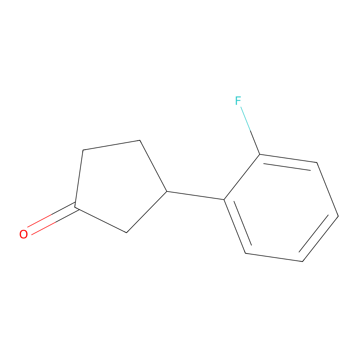3-(2-Fluorophenyl)cyclopentanone molecular structure, CAS 1181615-31-5