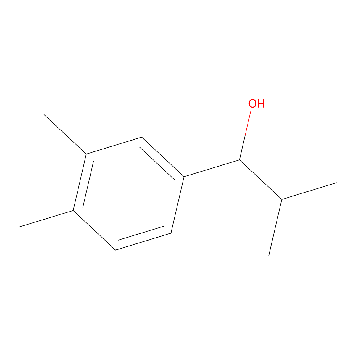 1-(3,4-Dimethylphenyl)-2-methylpropan-1-ol molecular structure, CAS 1181615-36-0