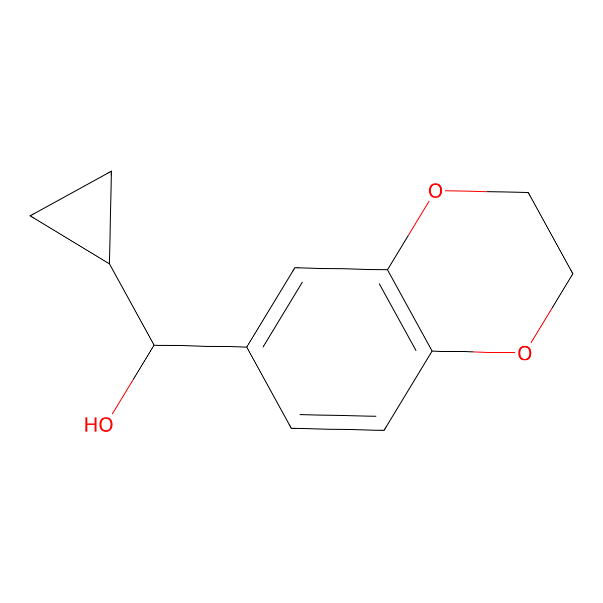 alpha-Cyclopropyl-2,3-dihydro-1,4-benZodioxin-6-methanol molecular structure, CAS 1181619-14-6