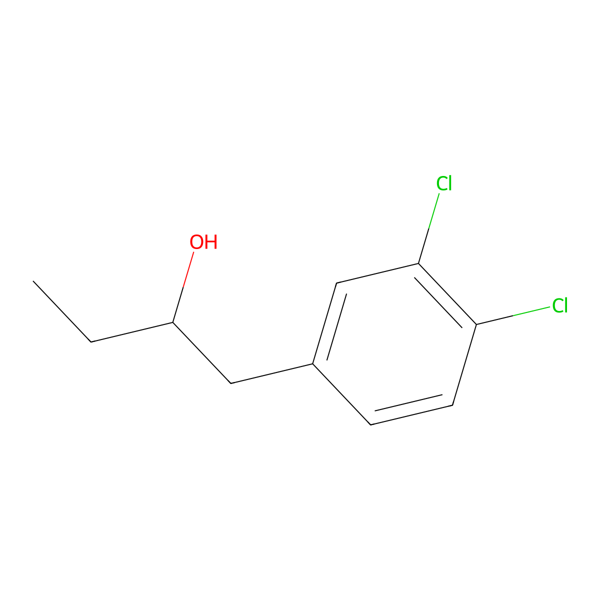 1-(3,4-Dichlorophenyl)-2-butanol molecular structure, CAS 1181620-36-9