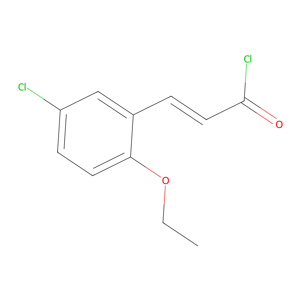 3-(5-Chloro-2-ethoxy-phenyl)-acryloyl chloride molecular structure, CAS 1181625-56-8