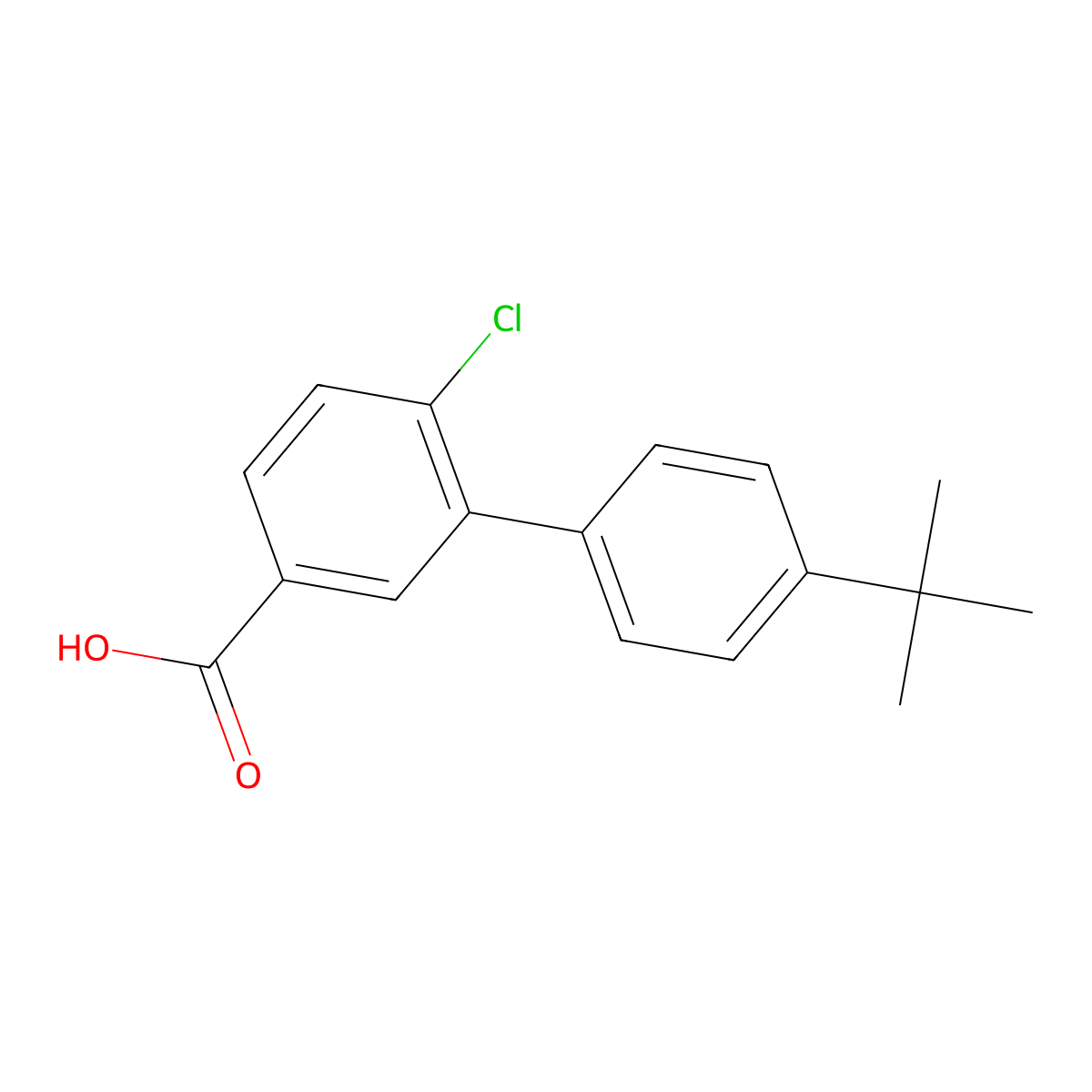 4-Chloro-3-(4-T-butylphenyl)benzoic acid molecular structure, CAS 1181627-15-5