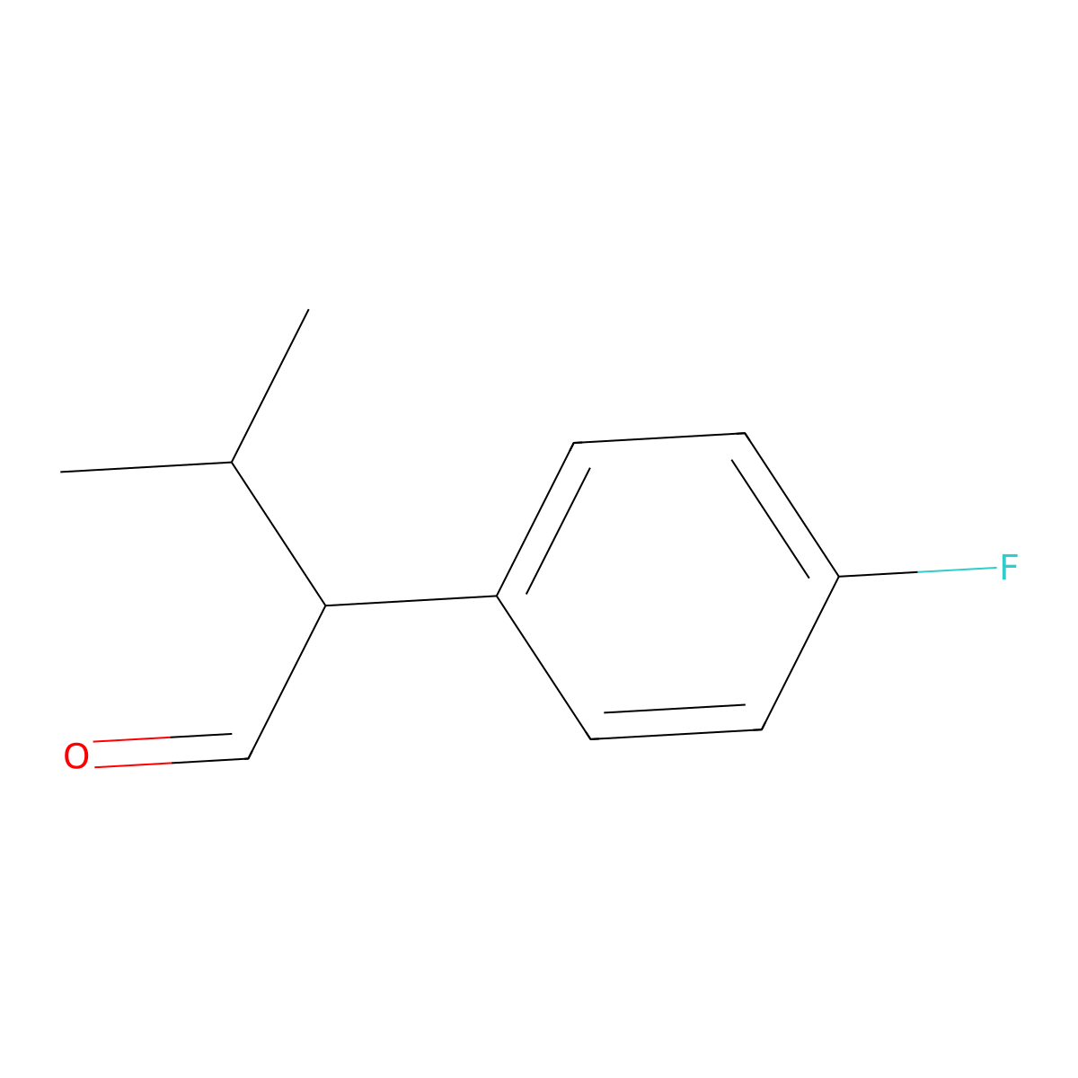 2-(4-Fluorophenyl)-3-methylbutanal molecular structure, CAS 1181631-88-8