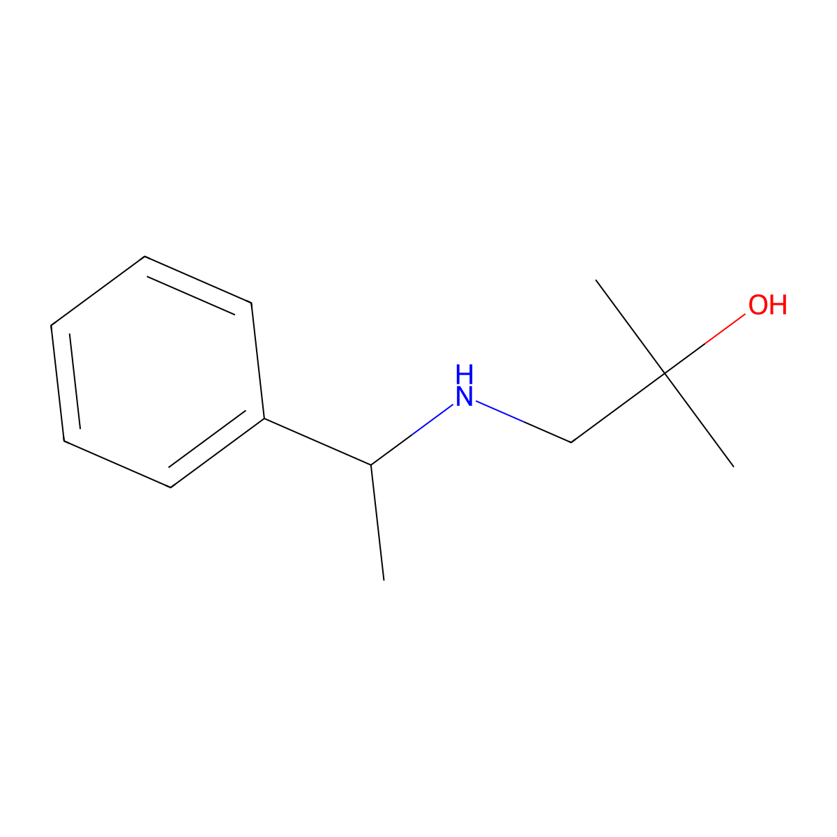 2-Methyl-1-[(1-phenylethyl)amino]propan-2-ol molecular structure, CAS 1181632-37-0