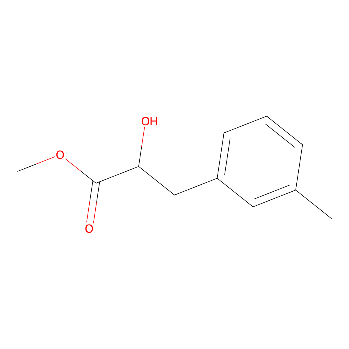 Methyl 2-hydroxy-3-(m-tolyl)propanoate molecular structure, CAS 1181632-40-5