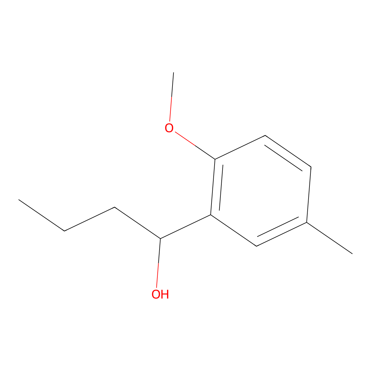 1-(2-Methoxy-5-methylphenyl)-1-butanol molecular structure, CAS 1181632-41-6