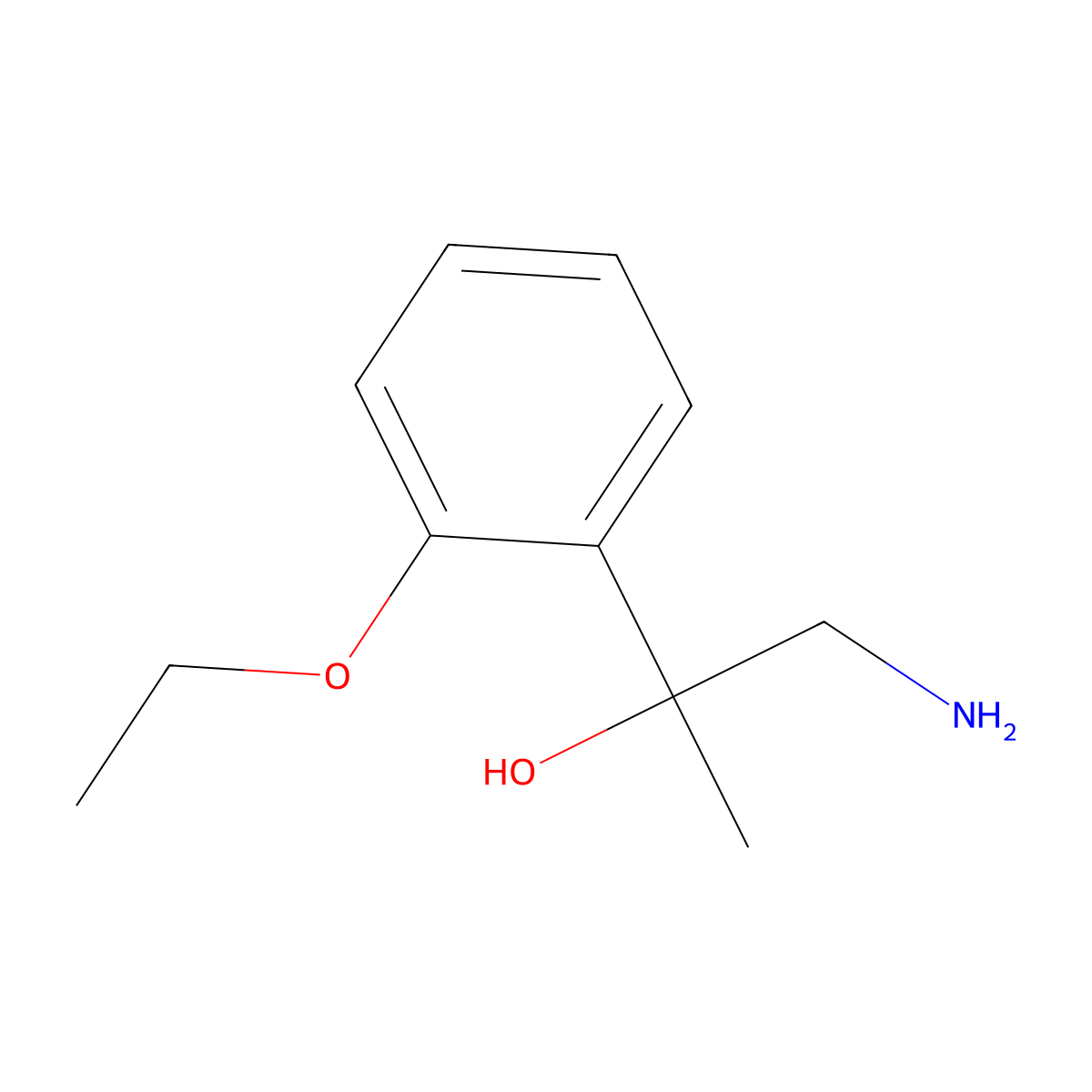 1-Amino-2-(2-ethoxyphenyl)propan-2-ol molecular structure, CAS 1181632-53-0