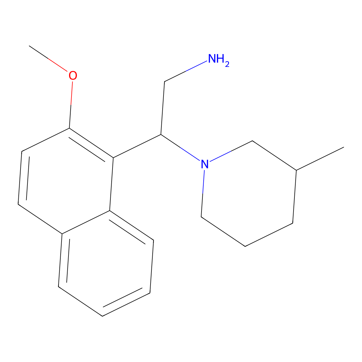 2-(2-Methoxynaphthalen-1-yl)-2-(3-methylpiperidin-1-yl)ethanamine molecular structure, CAS 1181633-04-4