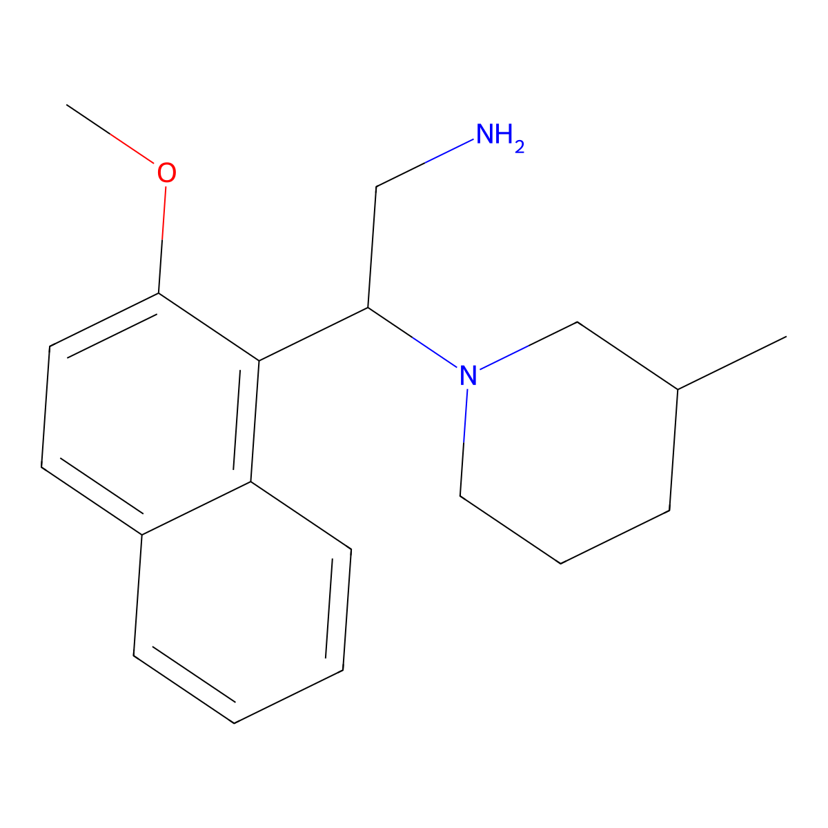 2-(2-Methoxynaphthalen-1-yl)-2-(3-methylpiperidin-1-yl)ethanamine molecular structure, CAS 1181633-04-4