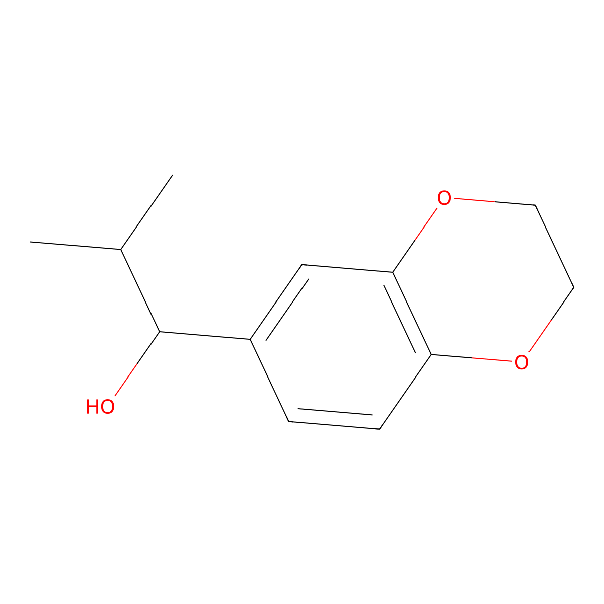 1-(2,3-Dihydrobenzo[b][1,4]dioxin-6-yl)-2-methylpropan-1-ol molecular structure, CAS 1181635-28-8