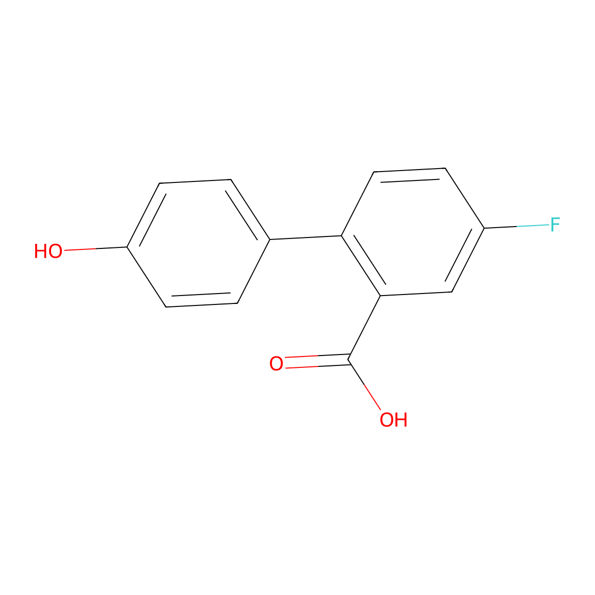 5-Fluoro-2-(4-hydroxyphenyl)benzoic acid molecular structure, CAS 1181639-48-4