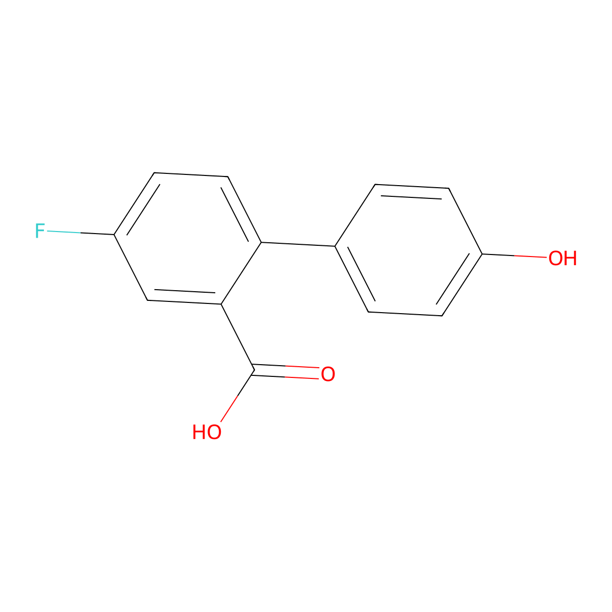 5-Fluoro-2-(4-hydroxyphenyl)benzoic acid molecular structure, CAS 1181639-48-4