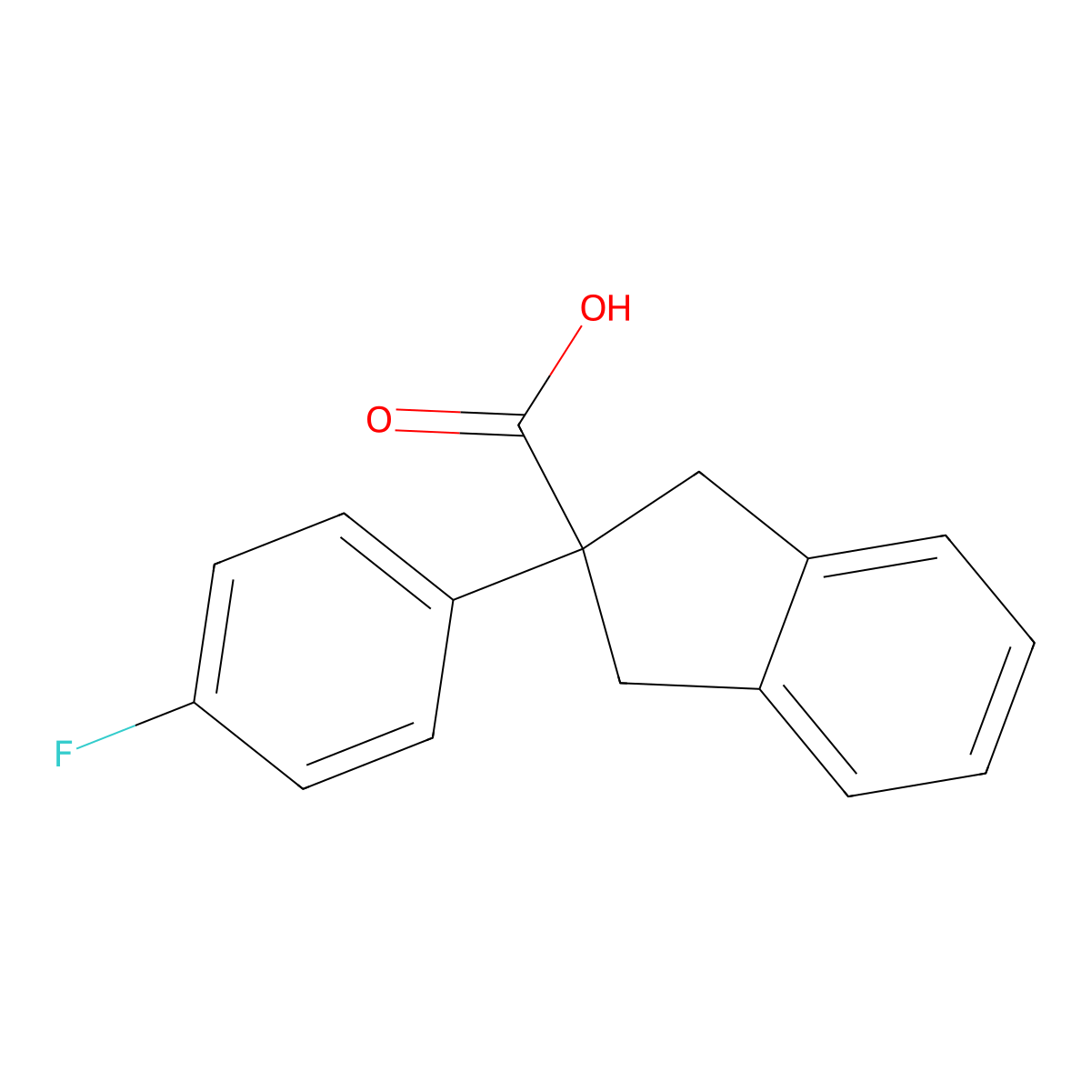 2-(4-Fluorophenyl)-2,3-dihydro-1H-indene-2-carboxylic acid molecular structure, CAS 1181643-41-3