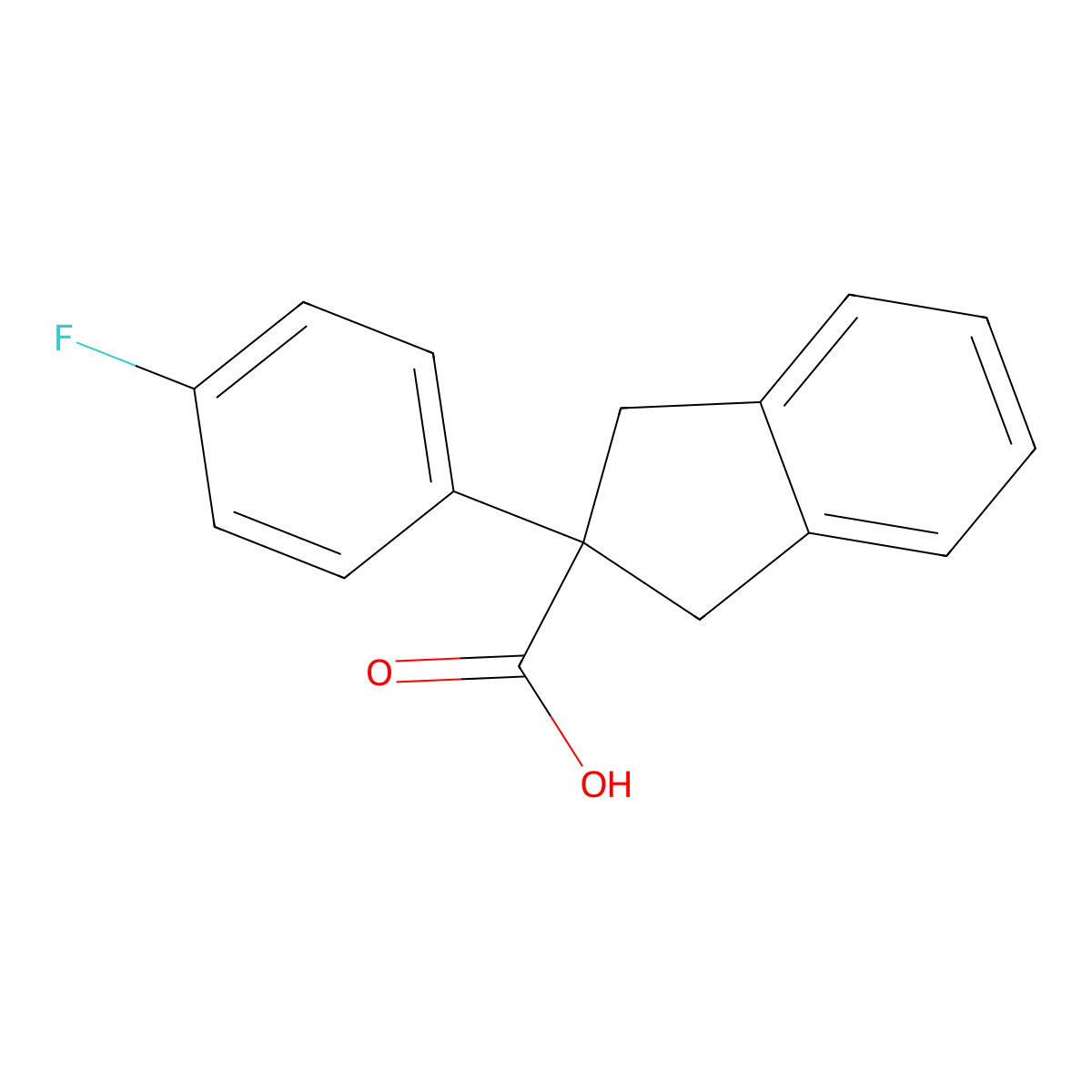 2-(4-Fluorophenyl)-2,3-dihydro-1H-indene-2-carboxylic acid molecular structure, CAS 1181643-41-3