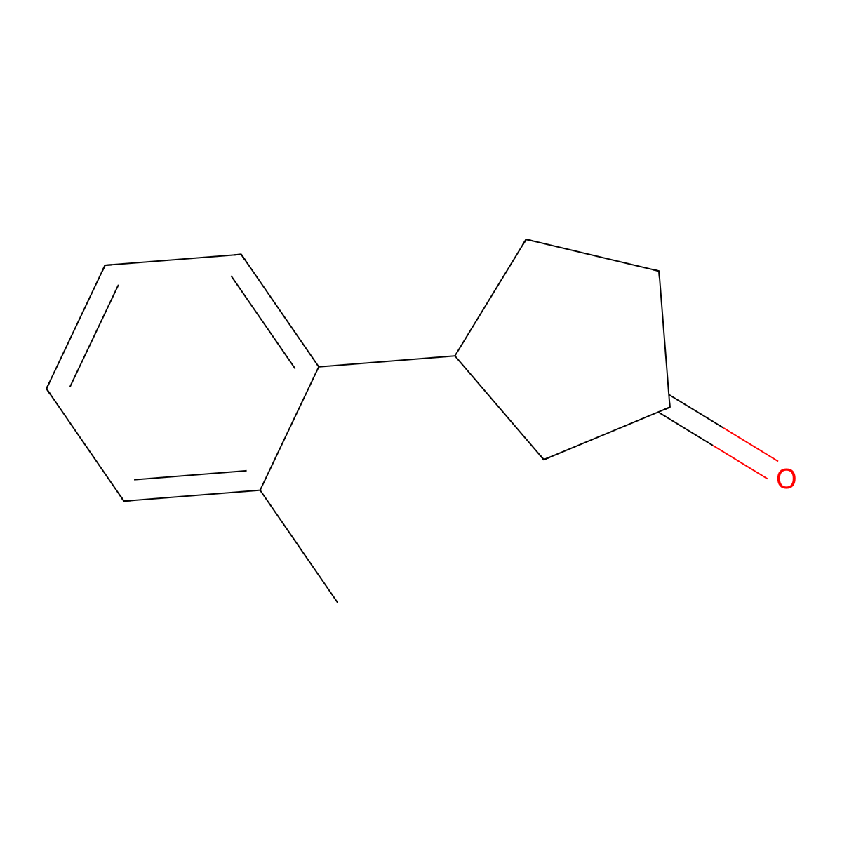 3-(2-Methylphenyl)cyclopentanone molecular structure, CAS 1181643-89-9
