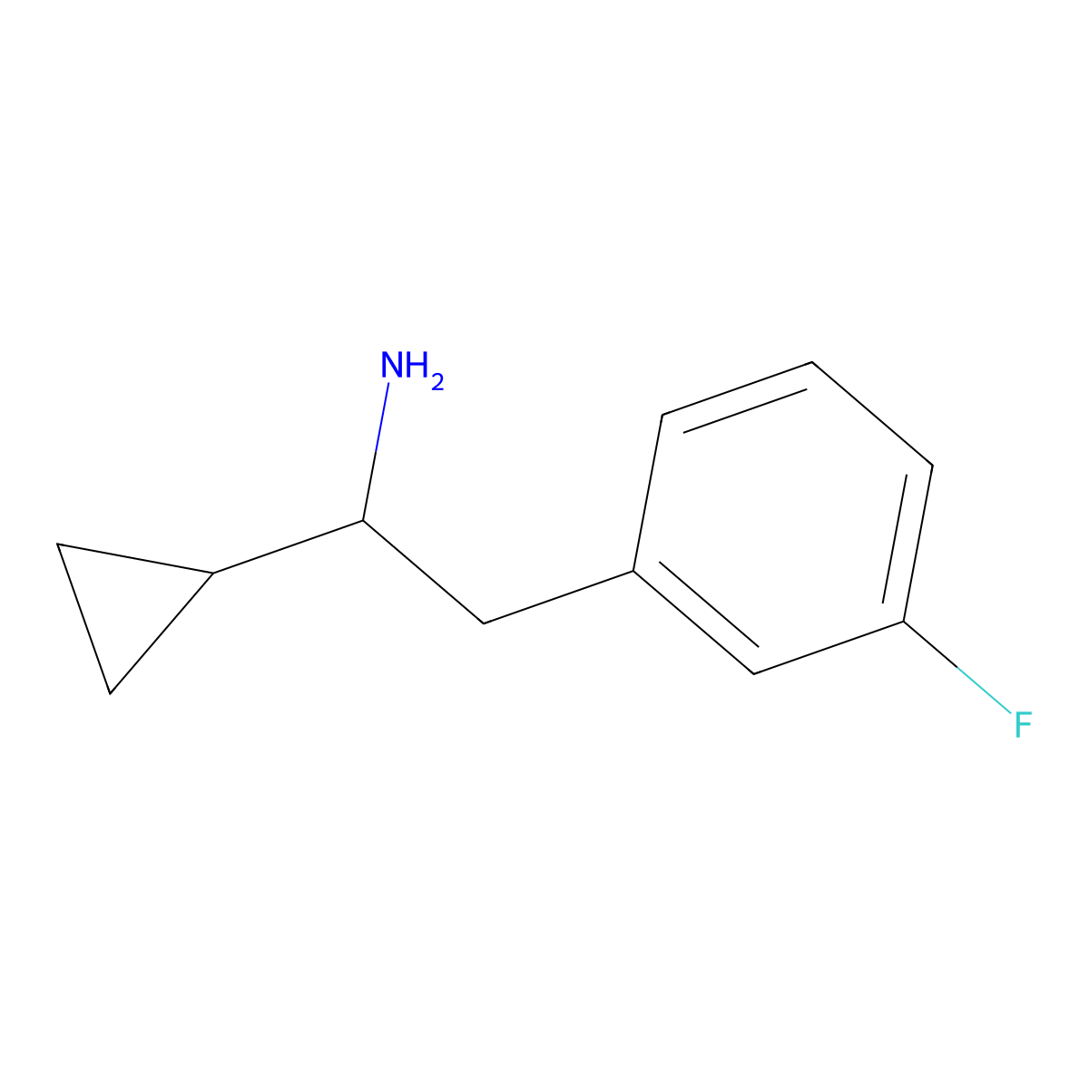 1-Cyclopropyl-2-(3-fluorophenyl)ethan-1-amine molecular structure, CAS 1181644-03-0