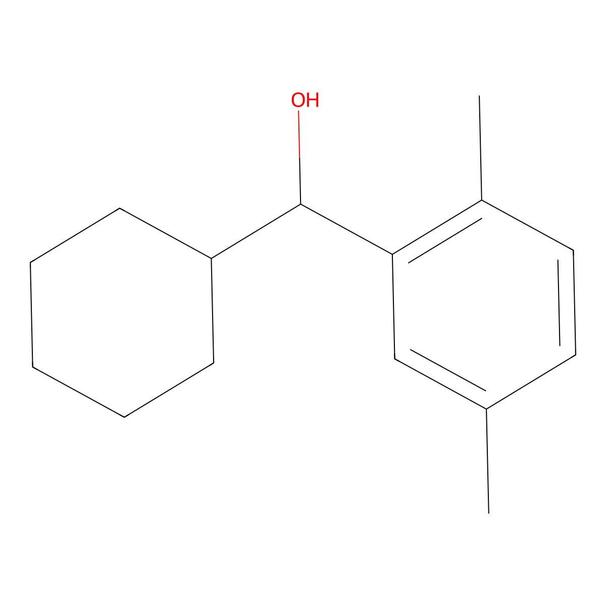 alpha-Cyclohexyl-2,5-dimethylbenZenemethanol molecular structure, CAS 1181646-04-7