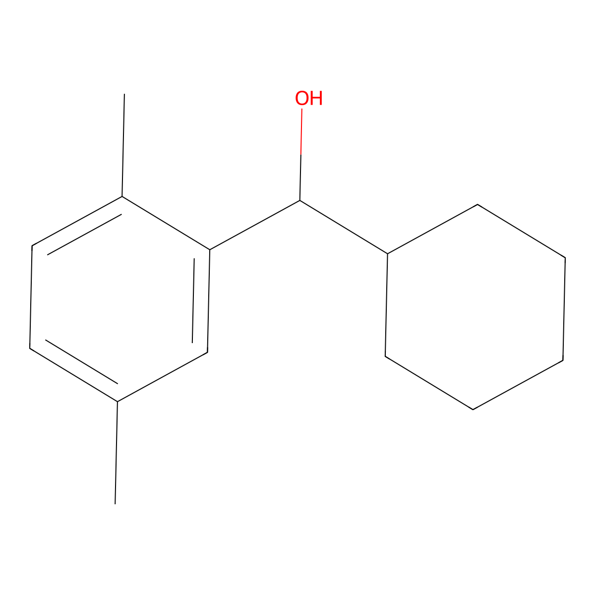 alpha-Cyclohexyl-2,5-dimethylbenZenemethanol molecular structure, CAS 1181646-04-7
