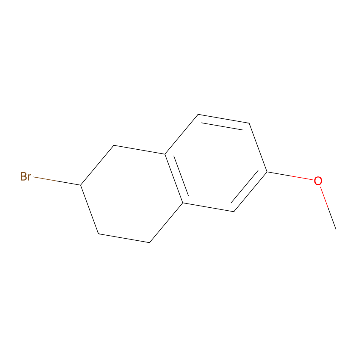2-Bromo-6-methoxy-1,2,3,4-tetrahydronaphthalene molecular structure, CAS 1181653-69-9