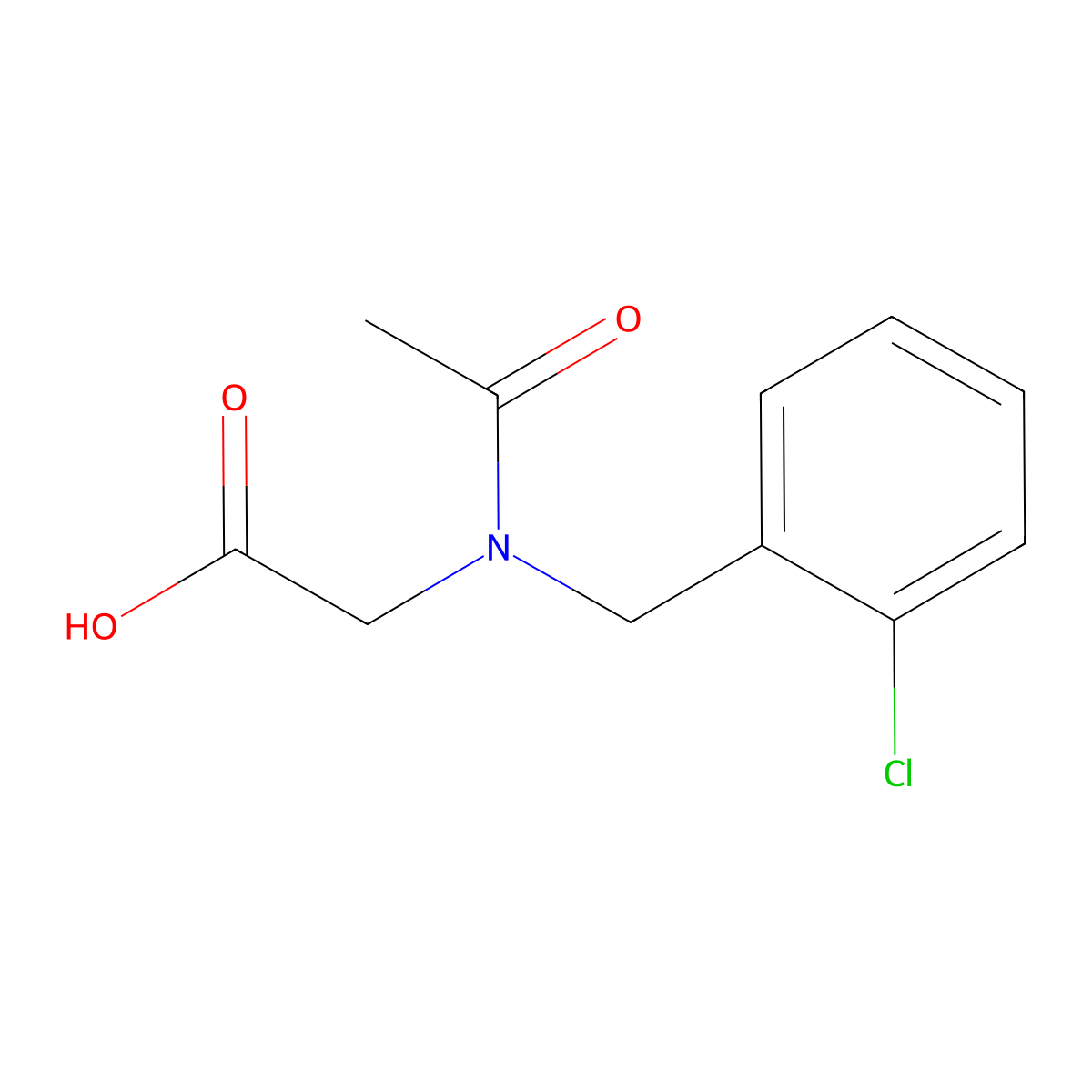2-{N-[(2-chlorophenyl)methyl]acetamido}acetic acid molecular structure, CAS 1181654-03-4
