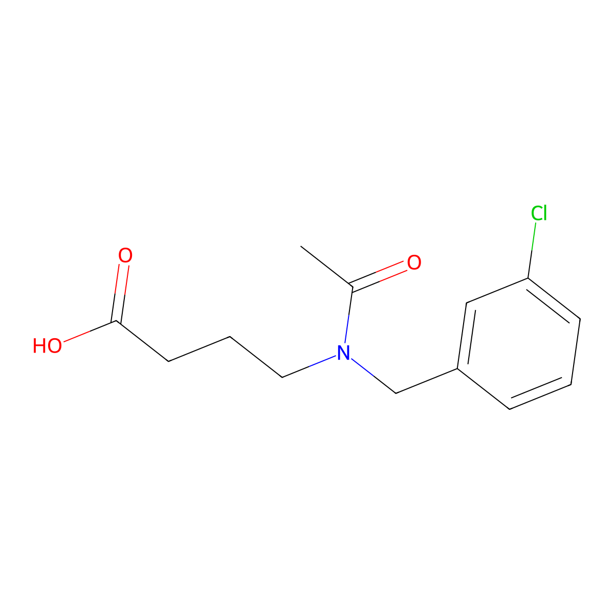 4-{N-[(3-chlorophenyl)methyl]acetamido}butanoic acid molecular structure, CAS 1181656-97-2