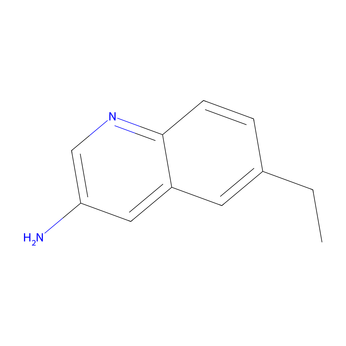 6-Ethylquinolin-3-amine molecular structure, CAS 1181669-02-2