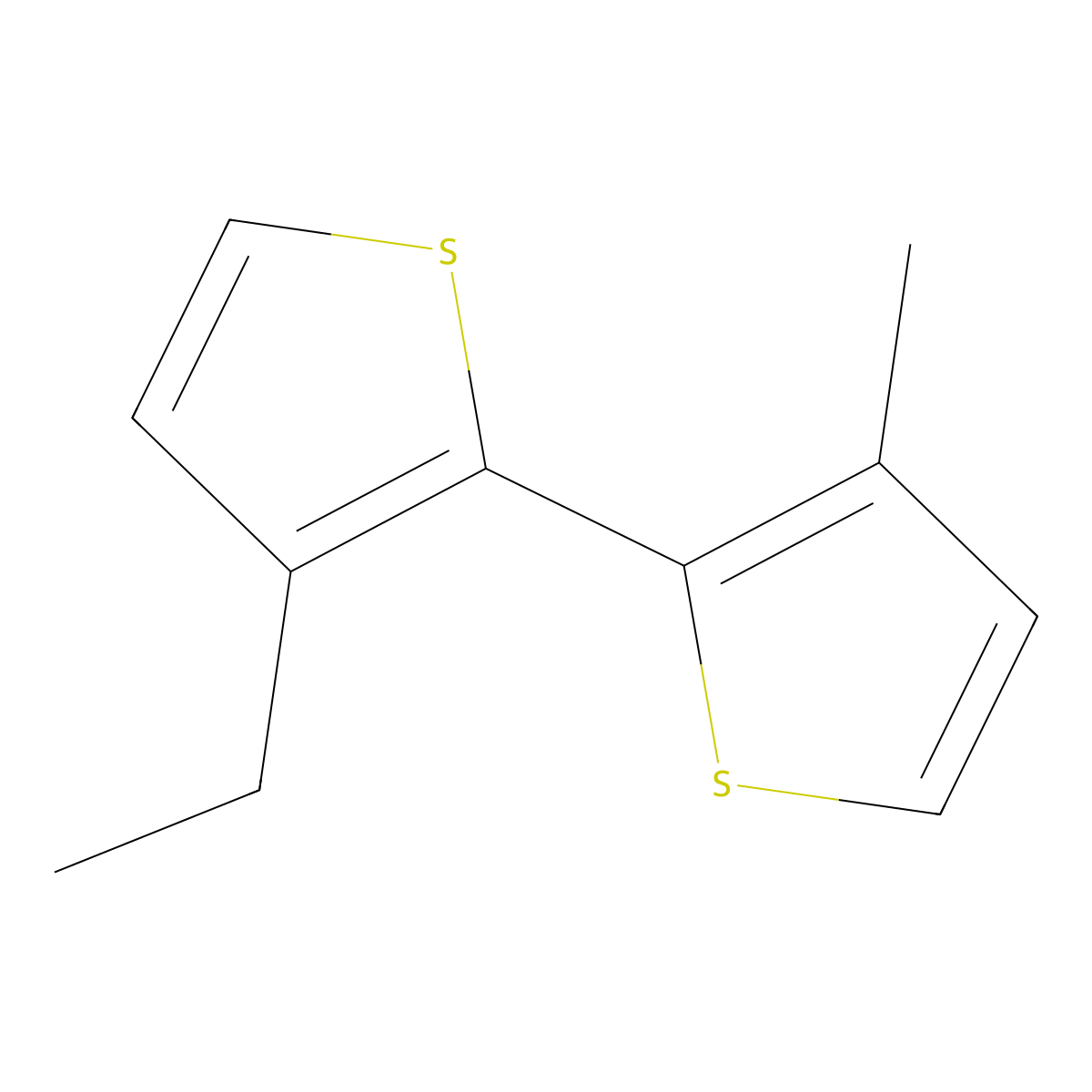 3-Ethyl-3'-methyl-2,2'-bithiophene molecular structure, CAS 118168-85-7