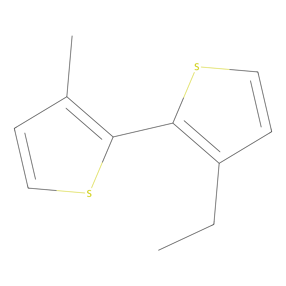 3-Ethyl-3'-methyl-2,2'-bithiophene molecular structure, CAS 118168-85-7