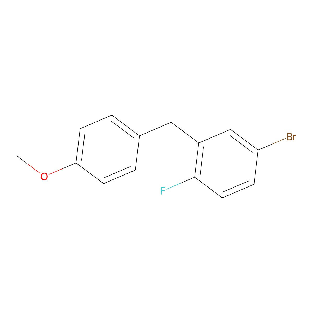 4-Bromo-1-fluoro-2-(4-methoxy-benzyl)-benzene molecular structure, CAS 1181681-00-4