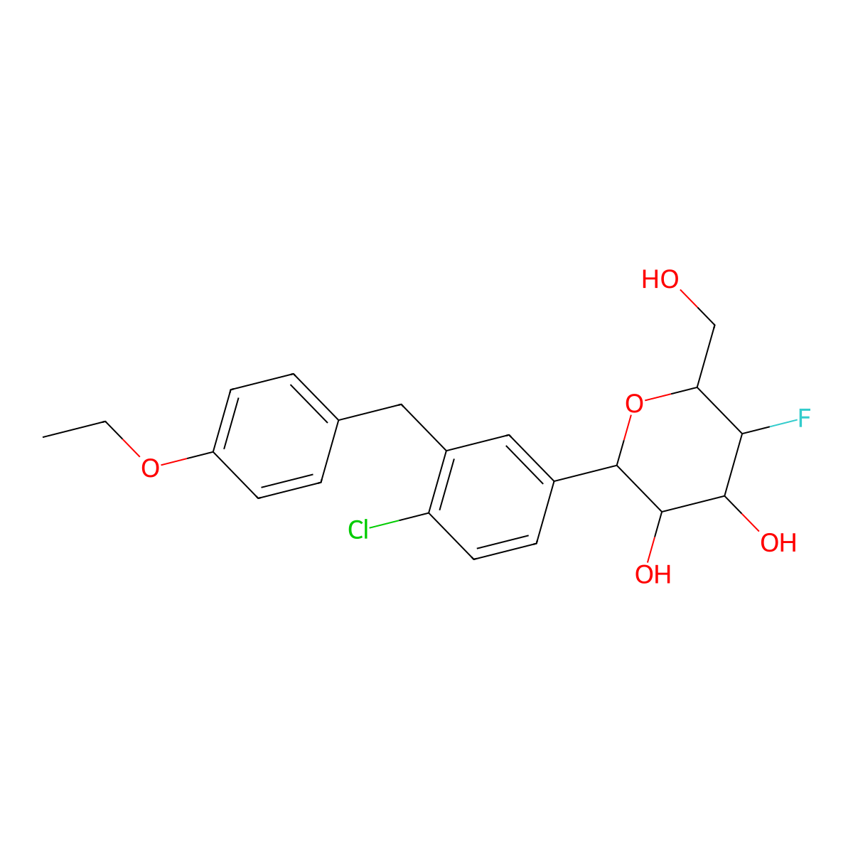 fluoro-Dapagliflozin molecular structure, CAS 1181681-43-5