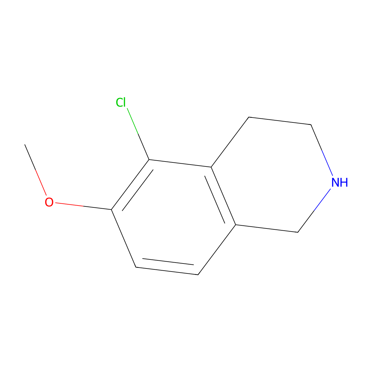 5-Chloro-6-methoxy-1,2,3,4-tetrahydroisoquinoline molecular structure, CAS 1181691-21-3