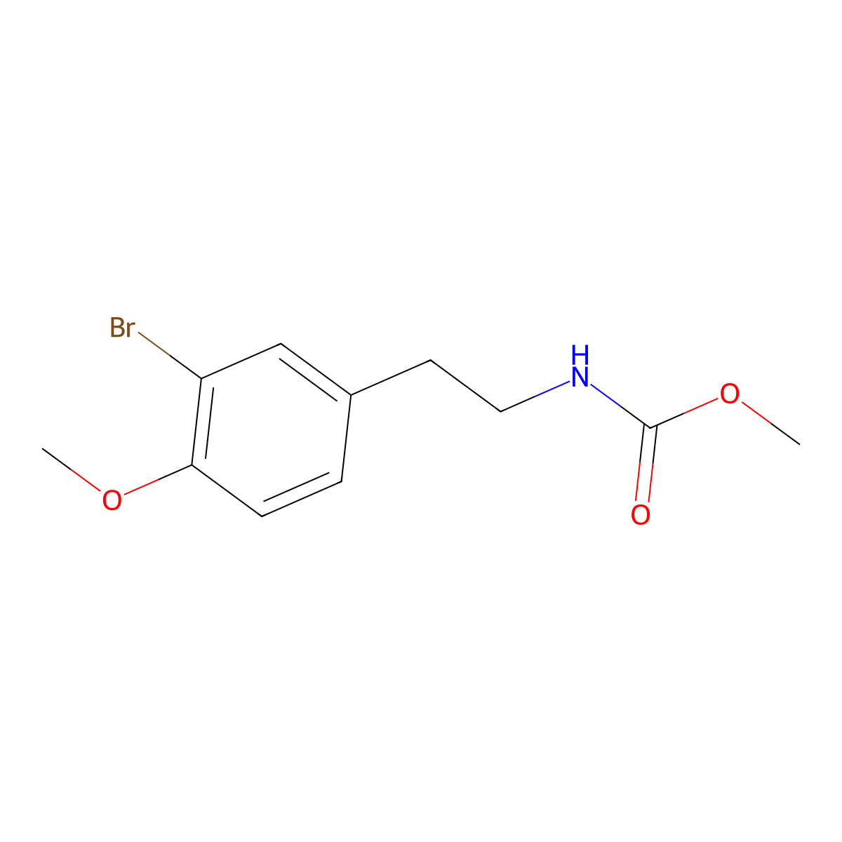 Methyl 3-bromo-4-methoxyphenethylcarbamate molecular structure, CAS 1181691-32-6