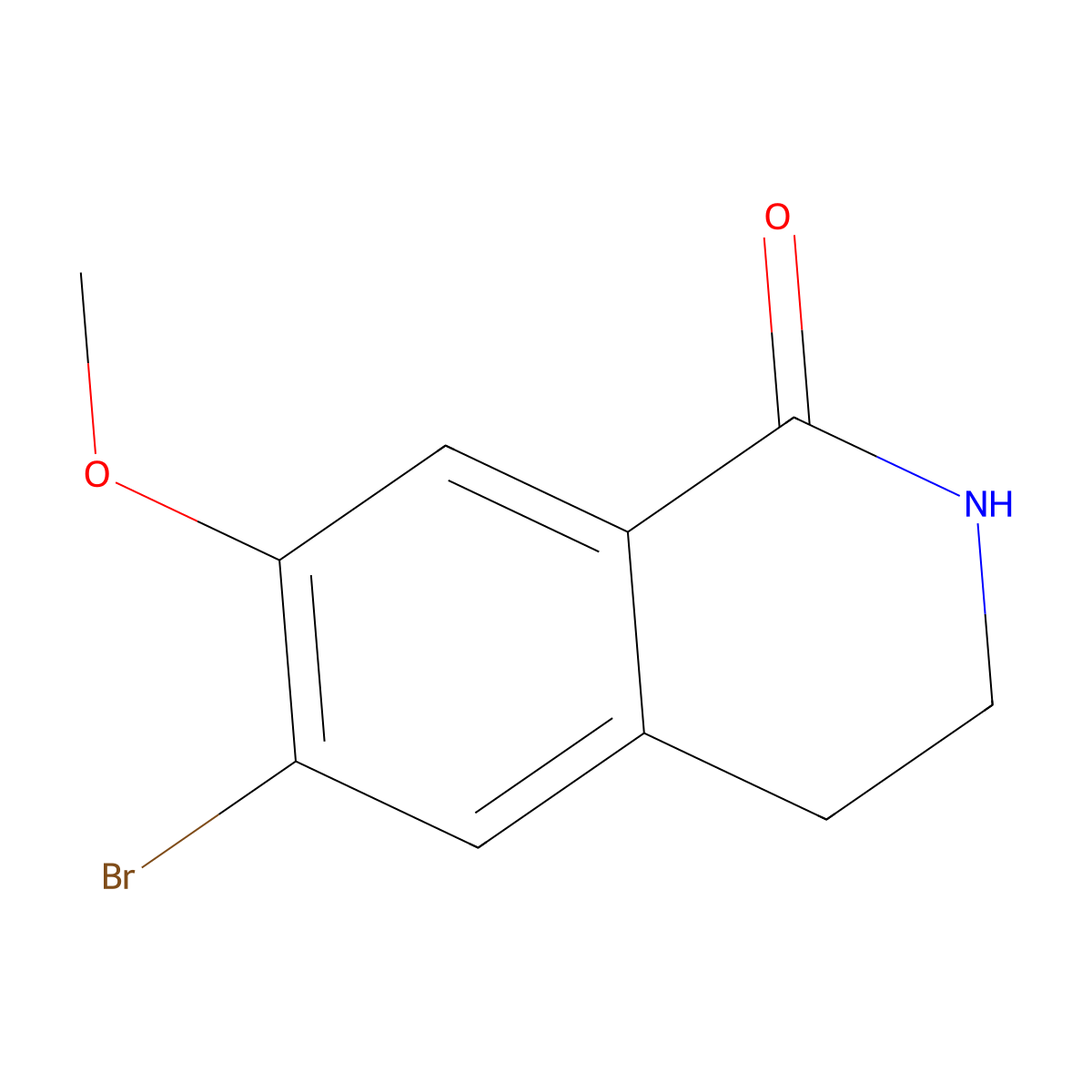 6-bromo-7-methoxy-3,4-dihydroisoquinolin-1(2H)-one molecular structure, CAS 1181691-33-7