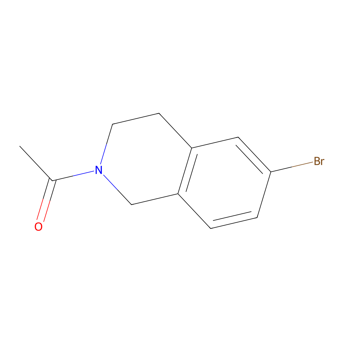 1-(6-Bromo-3,4-dihydroisoquinolin-2(1H)-yl)ethanone molecular structure, CAS 1181691-45-1