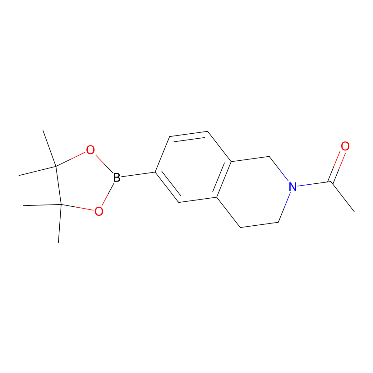 1-(6-(4,4,5,5-Tetramethyl-1,3,2-dioxaborolan-2-yl)-1,2,3,4-tetrahydroisoquinolin-2-yl)ethan-1-one molecular structure, CAS 1181691-47-3