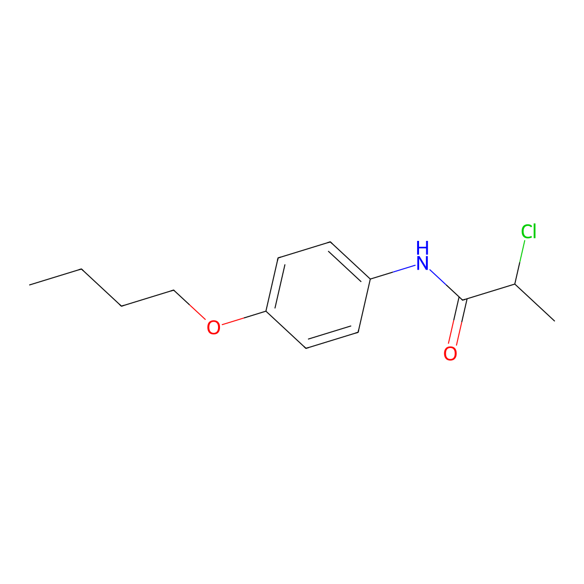 N-(4-Butoxyphenyl)-2-chloropropanamide molecular structure, CAS 1181695-98-6