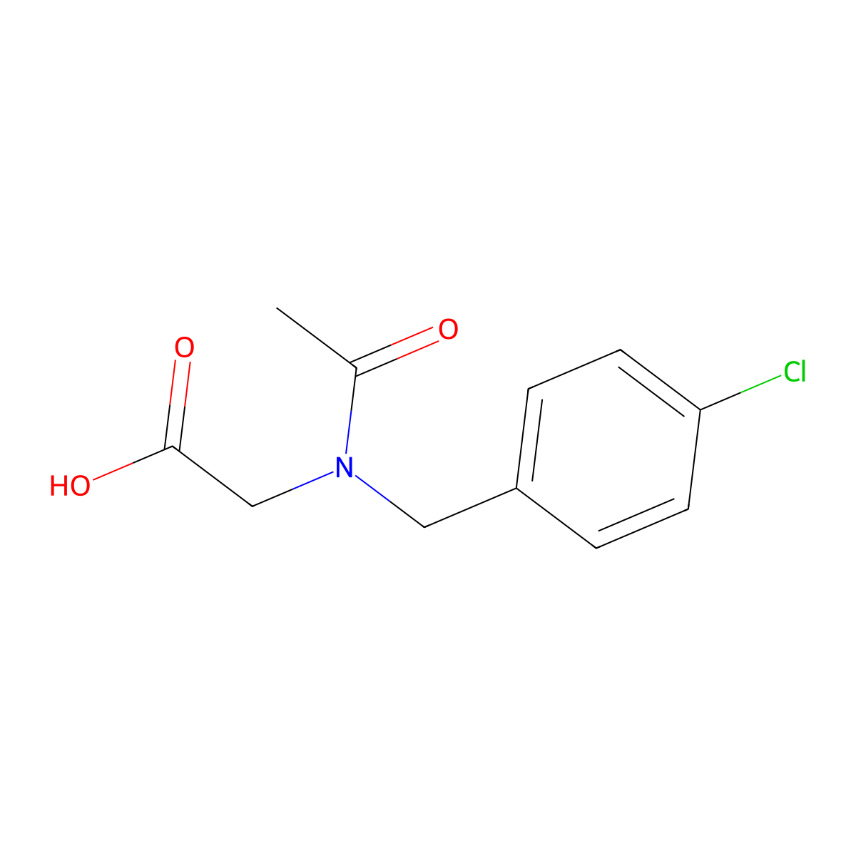 2-{N-[(4-chlorophenyl)methyl]acetamido}acetic acid molecular structure, CAS 1181697-58-4