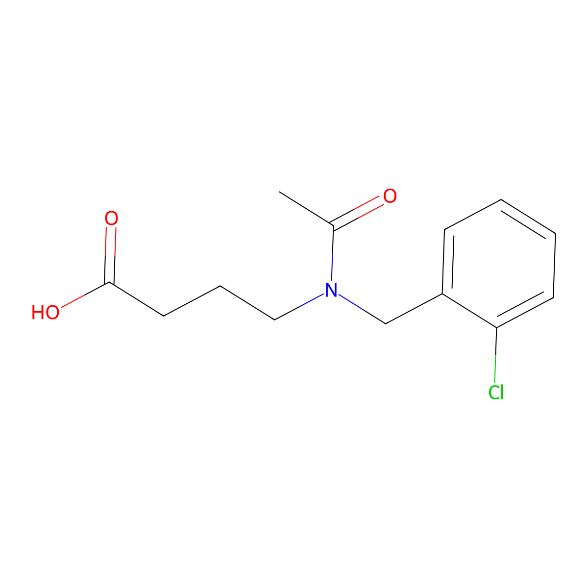 4-{N-[(2-chlorophenyl)methyl]acetamido}butanoic acid molecular structure, CAS 1181698-93-0