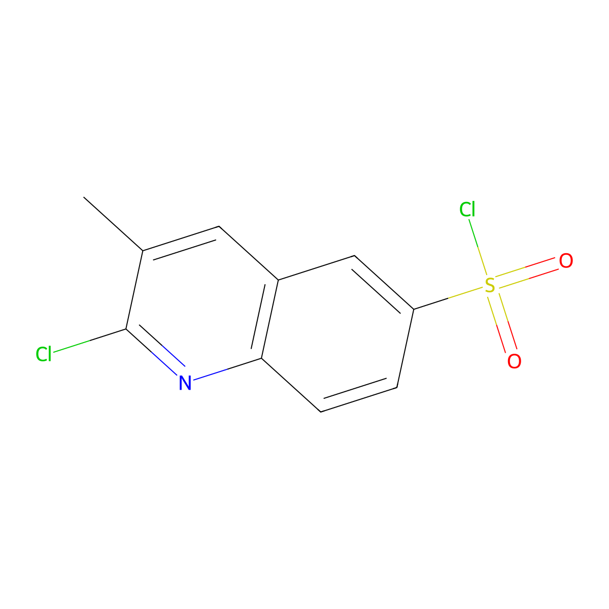 2-Chloro-3-methylquinoline-6-sulfonyl chloride molecular structure, CAS 1181699-76-2
