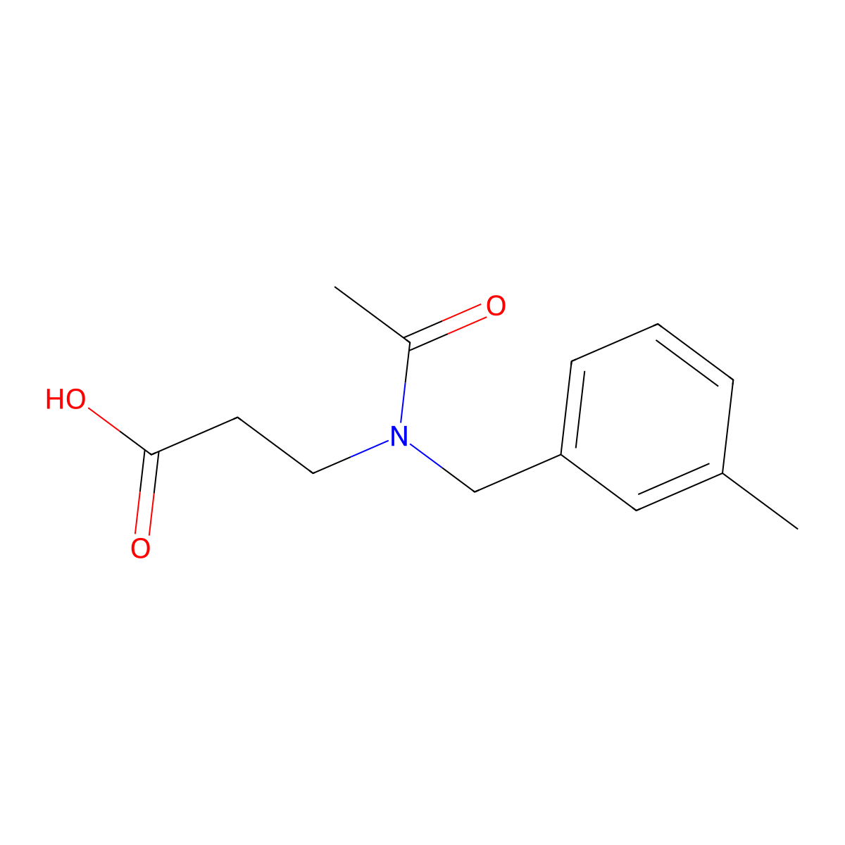 3-{N-[(3-methylphenyl)methyl]acetamido}propanoic acid molecular structure, CAS 1181706-71-7