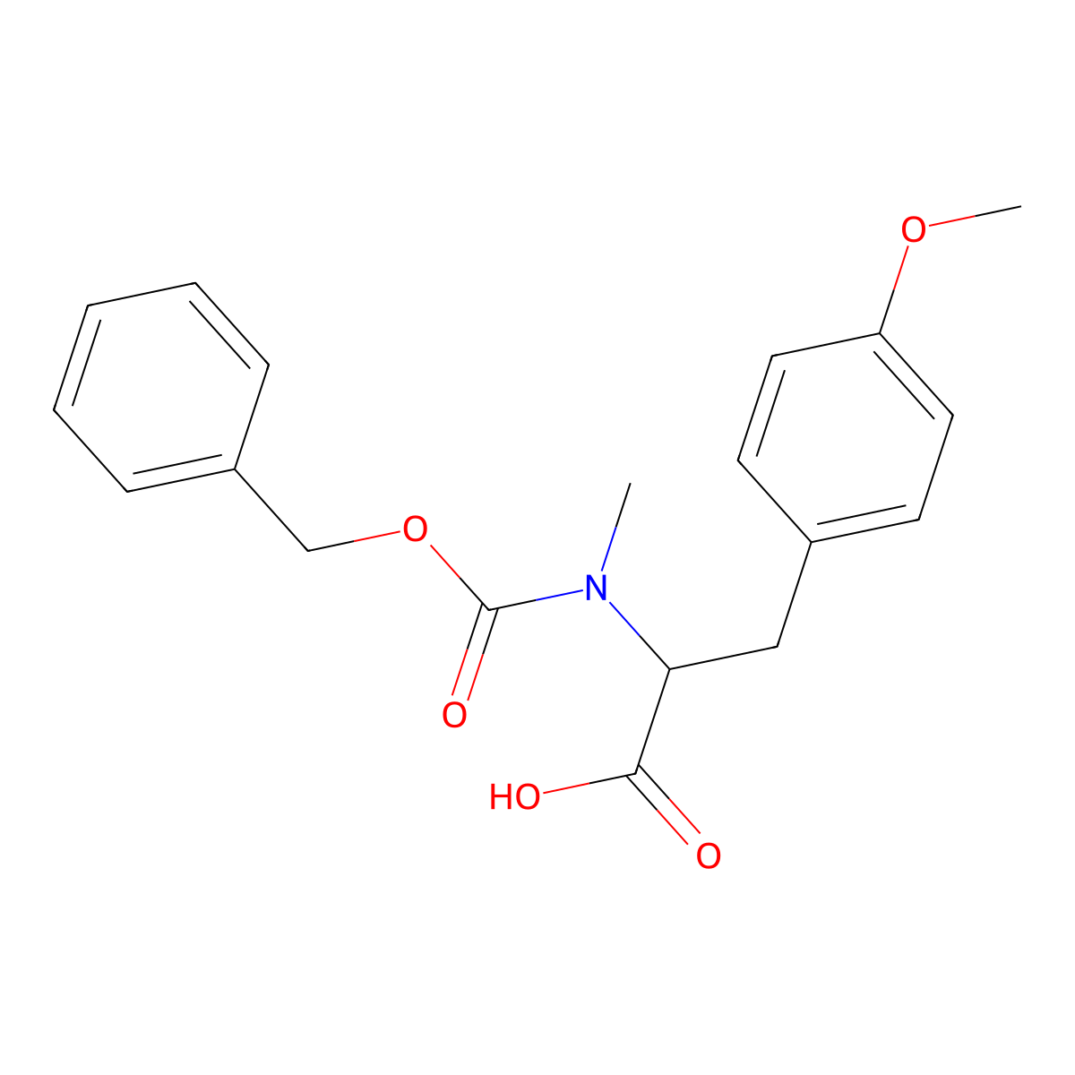 N-Cbz-N,O-dimethyltyrosine molecular structure, CAS 118171-80-5
