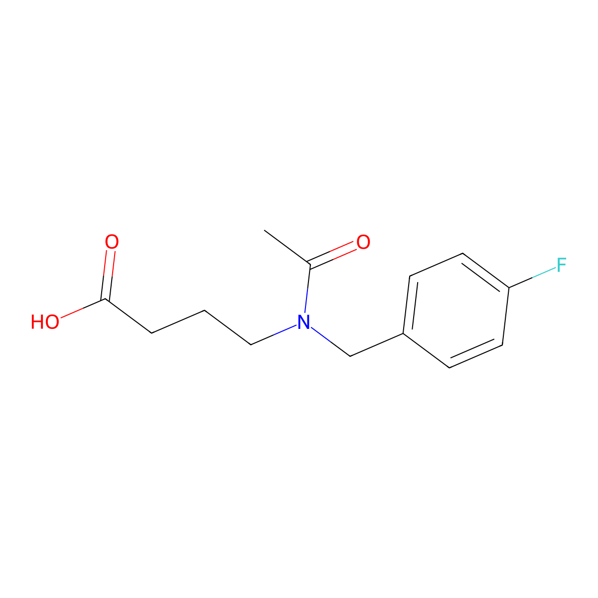 4-{N-[(4-fluorophenyl)methyl]acetamido}butanoic acid molecular structure, CAS 1181713-08-5
