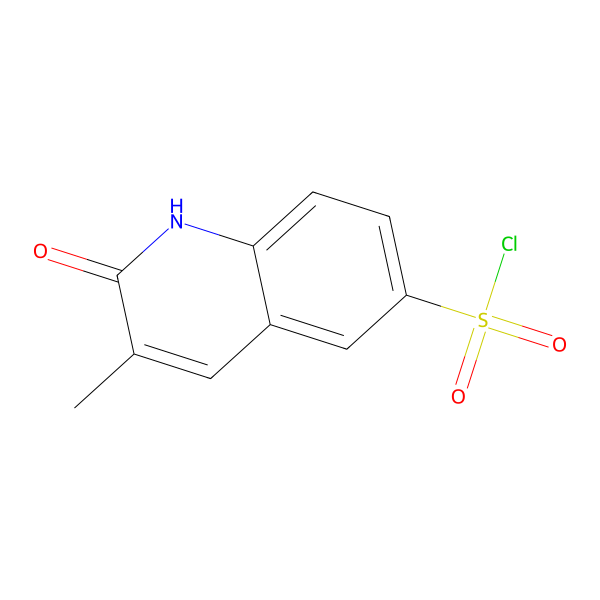 3-Methyl-2-oxo-1,2-dihydroquinoline-6-sulfonyl chloride molecular structure, CAS 1181714-73-7
