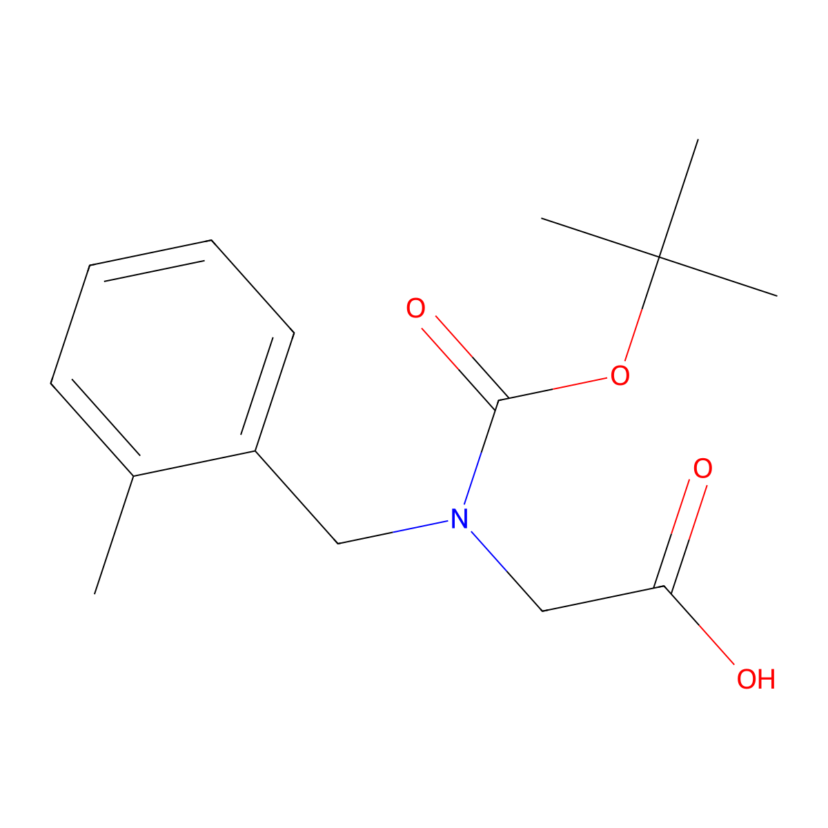 N-Boc-2-methylbenzyl-glycine molecular structure, CAS 1181717-15-6