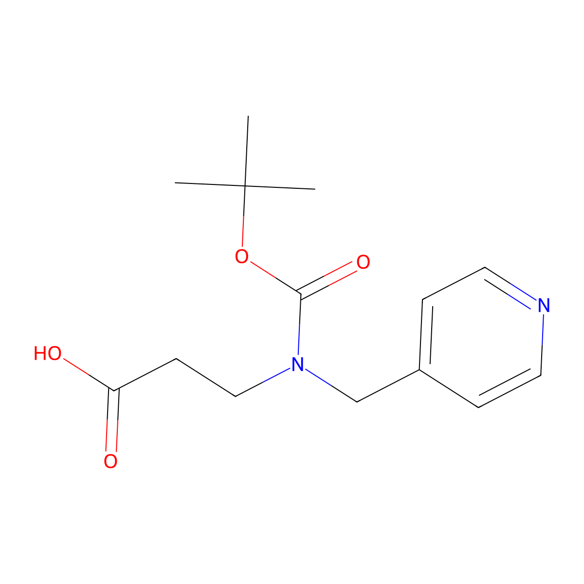 3-{[(Tert-butoxy)carbonyl][(pyridin-4-yl)methyl]amino}propanoic acid molecular structure, CAS 1181717-80-5