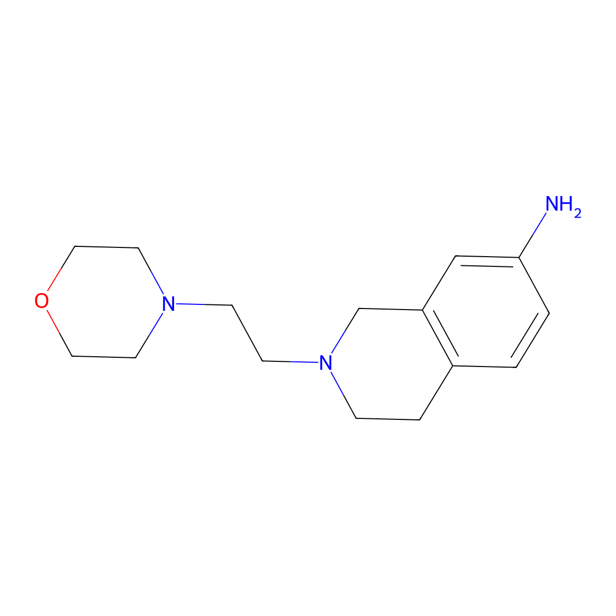 2-[2-(Morpholin-4-yl)ethyl]-1,2,3,4-tetrahydroisoquinolin-7-amine molecular structure, CAS 1181720-01-3