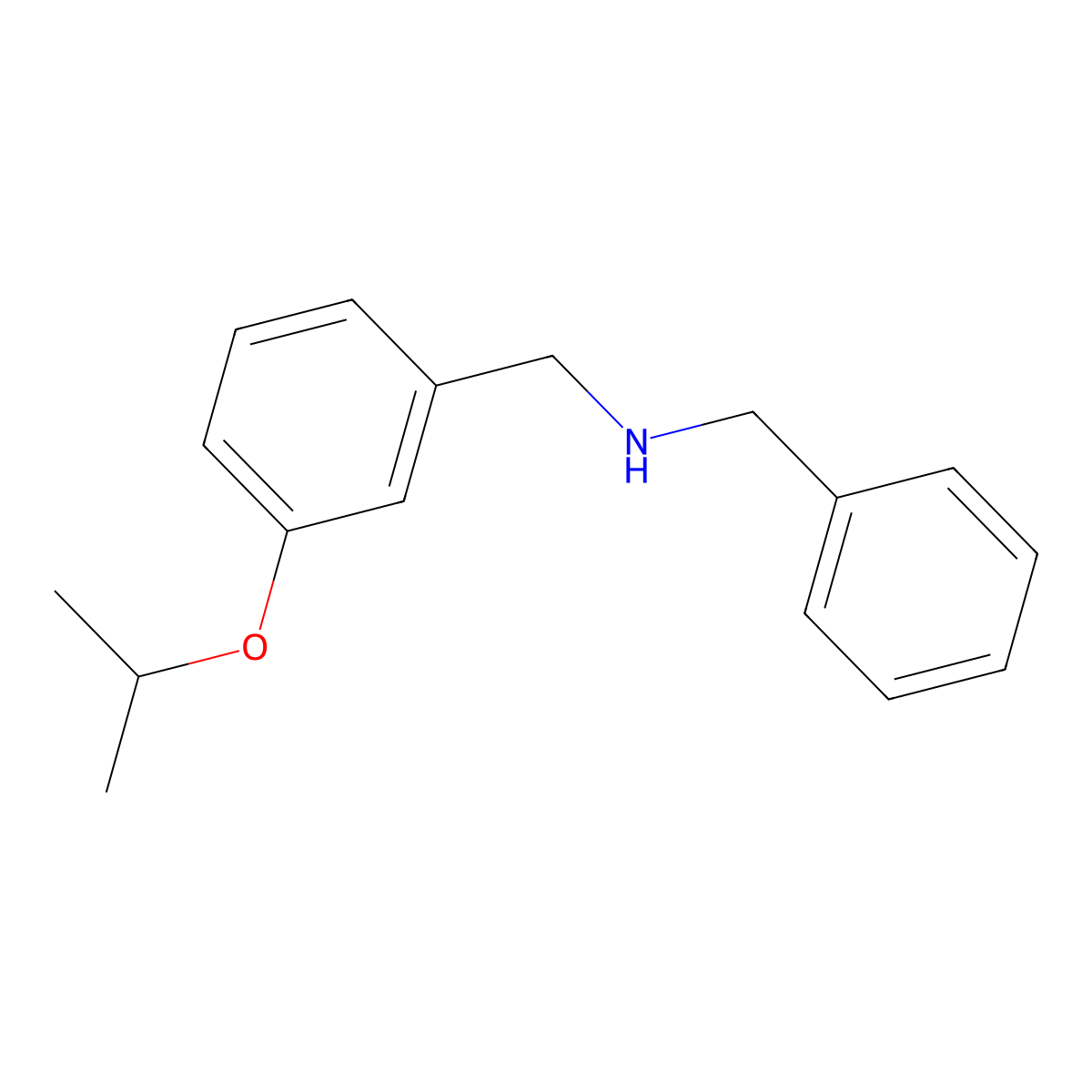 n-Benzyl-1-(3-isopropoxyphenyl)methanamine molecular structure, CAS 1181727-41-2