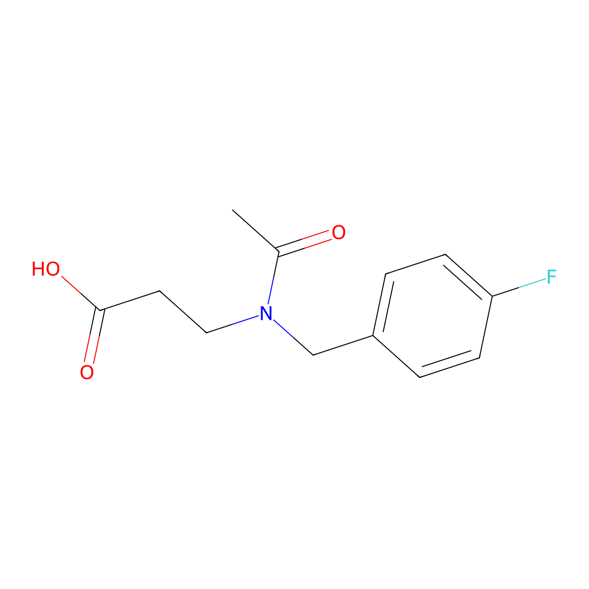 3-{N-[(4-fluorophenyl)methyl]acetamido}propanoic acid molecular structure, CAS 1181729-04-3